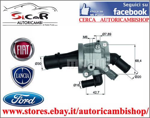 Termostato completo fiat 500 - termostato,
