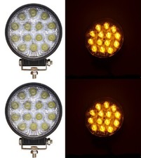 4X 12-24V Fari Rotondi LED 42W