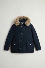Woolrich Piumino Uomo Anorak Artico con Pelliccia di Coyote Staccabile XS NUOVO Etichette Blu Scuro
