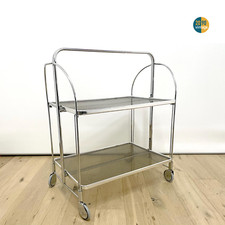 Carrello portavivande vintage richiudibile con ruote Bremshey Made in Germany 70
