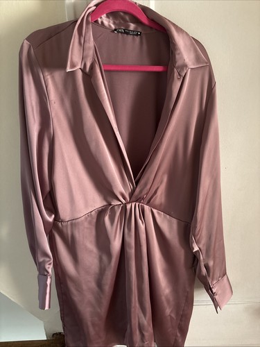 Zara vestito avvolgente raso - avvolgente,