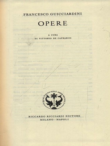 Francesco guicciardini opere - francesco,