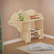 Libreria per bambini orso scaffale beige per camerette per giocattoli mensola