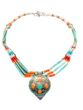 Collana argento tibetano - argento,