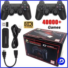 CONSOLE TV STICK GAME HDMI 4K SD 128GB 2 CONTROLLER GIOCHI RETRO 40000 GIOCHI