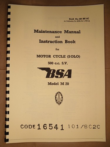 Bsa m20 1939 models - m20, 1939-44