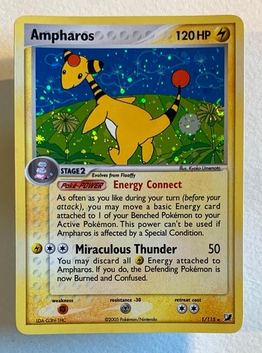 Pokemon ampharos 115 ex - pokemon,
