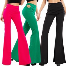 Pantaloni donna campana oblò zampa elefante elasticizzati TOOCOOL VI-3662