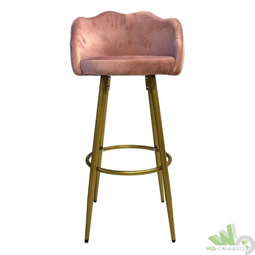 Sgabello velluto rosa - sgabello,