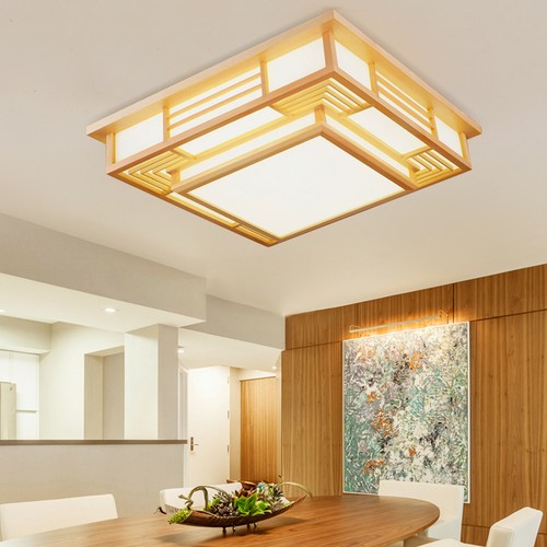Plafoniera led legno - plafoniera,