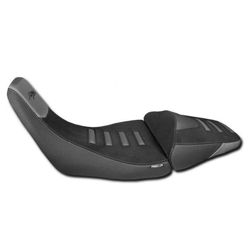Isotta alcantara grey saddle - isotta, alcantara/grey