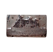 *HH* Antico Timbro Sigillo Matrice Stampo Nave Barca Imbarcazione Battello Mare