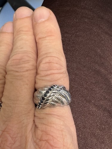 Anello incrocio cavo - , zaffiro