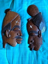 Coppia di maschere tribali