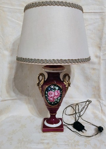 Lampada ceramica bordeaux oro - ceramica, bordeaux/oro