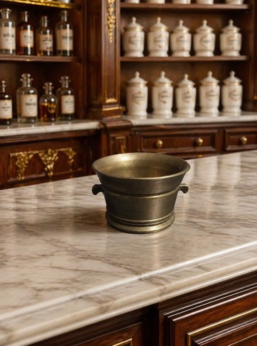 Mortaio piccolo bronzo - mortaio,