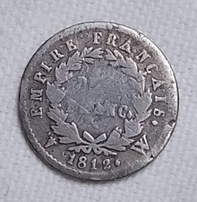  MONETA 1/2 MEZZO FRANCO FRANC 1812 -ARGENTO - RARO  FRANCIA NAPOLEONE 
