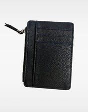 Portafoglio Slim Porta Carte di Credito Piccolo Tessere Con zip???⚡️Nero