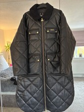 Barbour Raro Cappotto Internazionale Nero Spessore Trapuntato Ecopelle BN Costo 426€