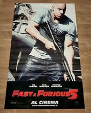 FAST & FURIOUS 5 banner poster Vin Diesel Paul Walker Dwayne Johnson Five H3