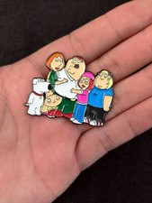 Family Guy Peter Stewie Lois Meg Brian Chris Griffin smalto 1,7" spilla distintivo metallo