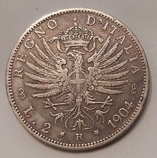 2 LIRE 1904 PERIZIATA