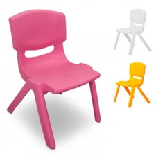 Sedia Colorata per Bambini in Plastica 2 PEZZI Impilabile 36x33x48cm 60Kg