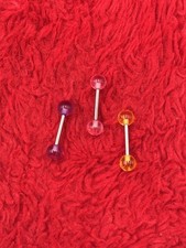 Piercing Acciaio Chirurgico per la lingua Calibro mm. 1,6 Lunghezza mm. 10