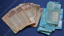 SCHEDINE ENALOTTO. Lotto di 53 vecchie schedine: 32 anni 1959/63 - 21 anni 1970