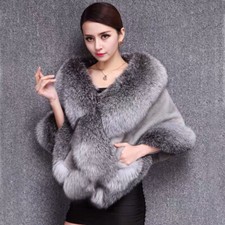 Cappotto scialle pelliccia