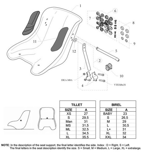 Kit montaggio per sedile - di,