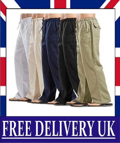 Pantaloni uomo cotone lino
