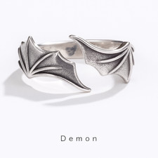 Anello Ali di Demone Argento