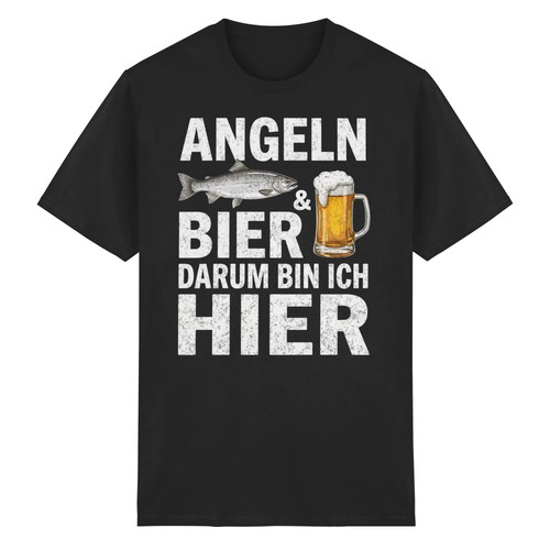 Shirt pesca birra uomo - t-shirt,