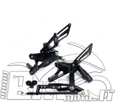 Pedane arretrate regolabili yamaha r1 2009 2010 2011 2012 2013 2014 ergal nero