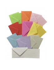 CONFEZIONE 100 BIGLIETTI DI AUGURI 10 COLORI ASSORTITI 7x11 cm