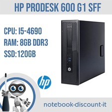 PC DESKTOP  HP Prodesk 600 G1 SFF  cpu i5-4690 Ram 8gb  SSD 120gb Win10 Pro