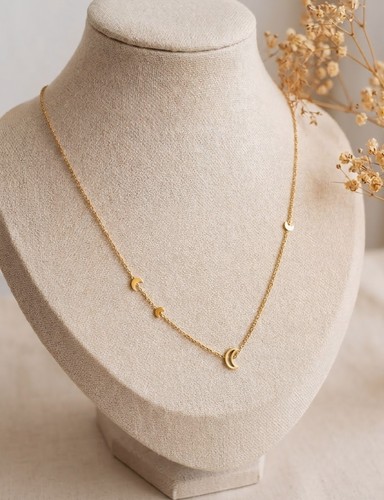 Collana acciaio inox luna
