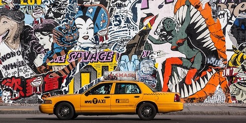 Quadro taxi murales - taxi, e