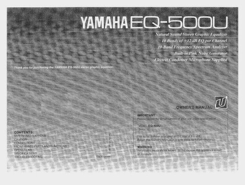 Yamaha 500 equalizzatore - yamaha,