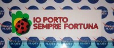 ADESIVO STICKER VINTAGE COCCINELLA "IO PORTO SEMPRE FORTUNA" ANNI '80 