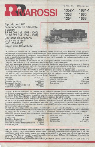 Rivarossi foglio ill - rivarossi:,