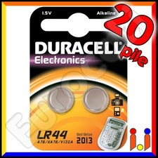 20 PILE DURACELL LR44 BATTERIE