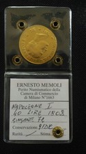REGNO D'ITALIA - MILANO - NAPOLEONE I - 40 LIRE 1808 MILANO - PERIZIATA QFDC ORO