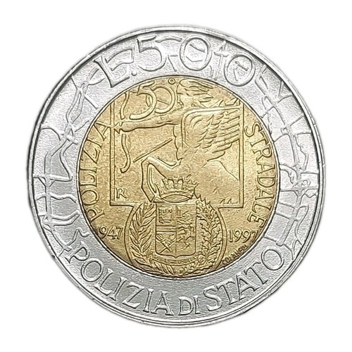 Moneta 500 lire bimetallica - moneta,