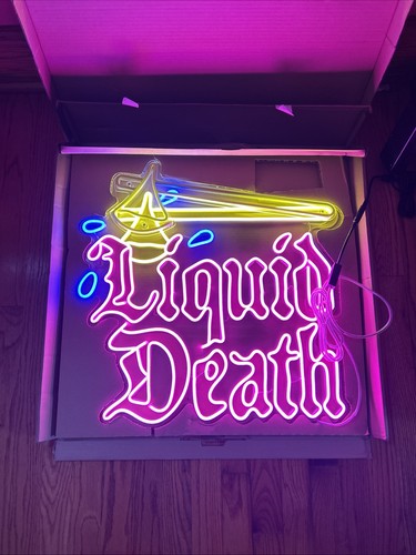 Insegna neon illuminata morte - insegna,