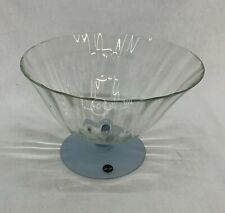 VASO PORTAFRUTTA  IN VETRO CON PIEDISTALLO AZZURRO OPACO CASALINGHI CASA