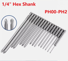 Set punte cacciavite Phillips Power Drill magnetiche 1/4 gambo esagonale lungo 50mm-100mm
