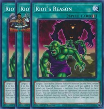 Yugioh! 3x Riot's Reason
