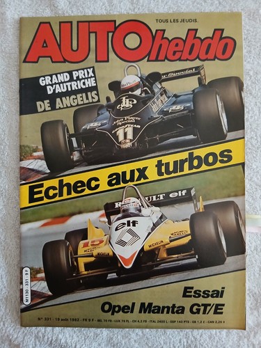 Auto hebdo 331 1982 - auto, 19/8/1982